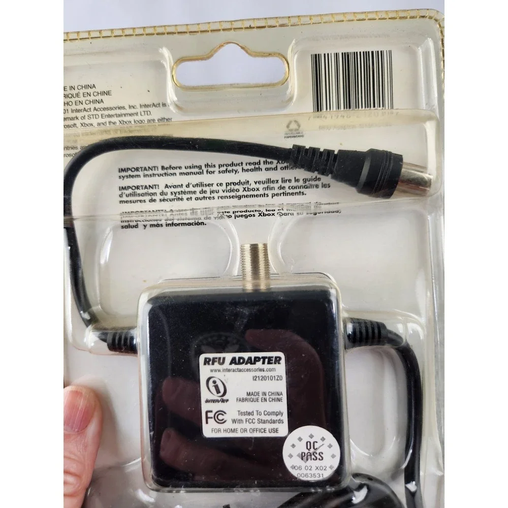 Vintage Sealed RFU Adapter Connects Xbox Console to Television Set TV Connector